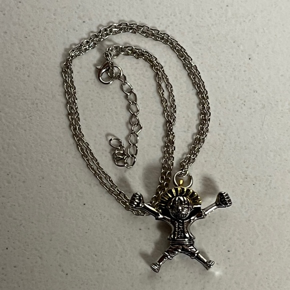 Luffy One Piece Adjustable Pendant Necklace Anime Chain Jewelry Silver - Picture 2 of 6